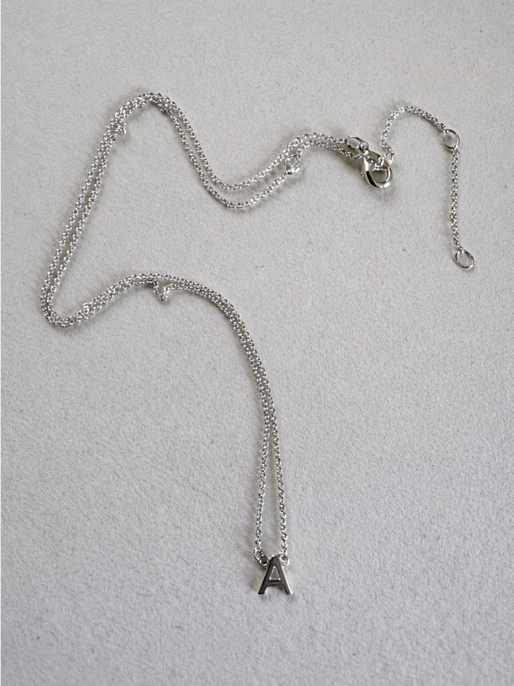 Silver Initial 'A' Necklace - Personalized Women Jewelry